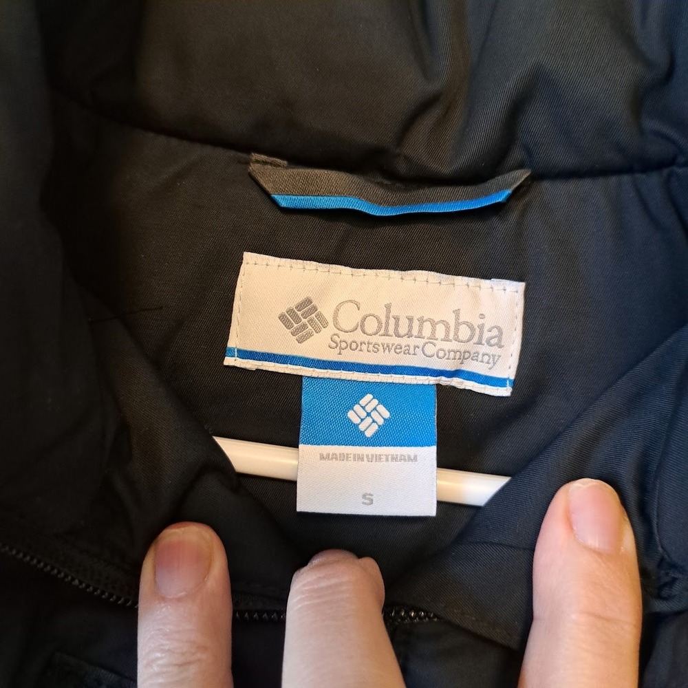 Columbia Womens Black Quilted Puffer Jacket Faux Fur Trim Hood Small RN69724 - Picture 3 of 7